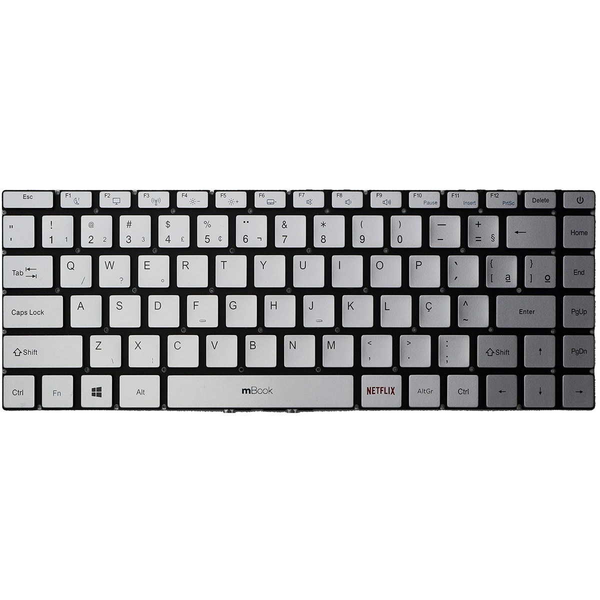 Teclado Para Multilaser Ultra UB536 BR Prateado, 