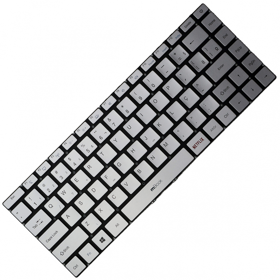 Teclado Para Multilaser Ultra UB536 BR Prateado