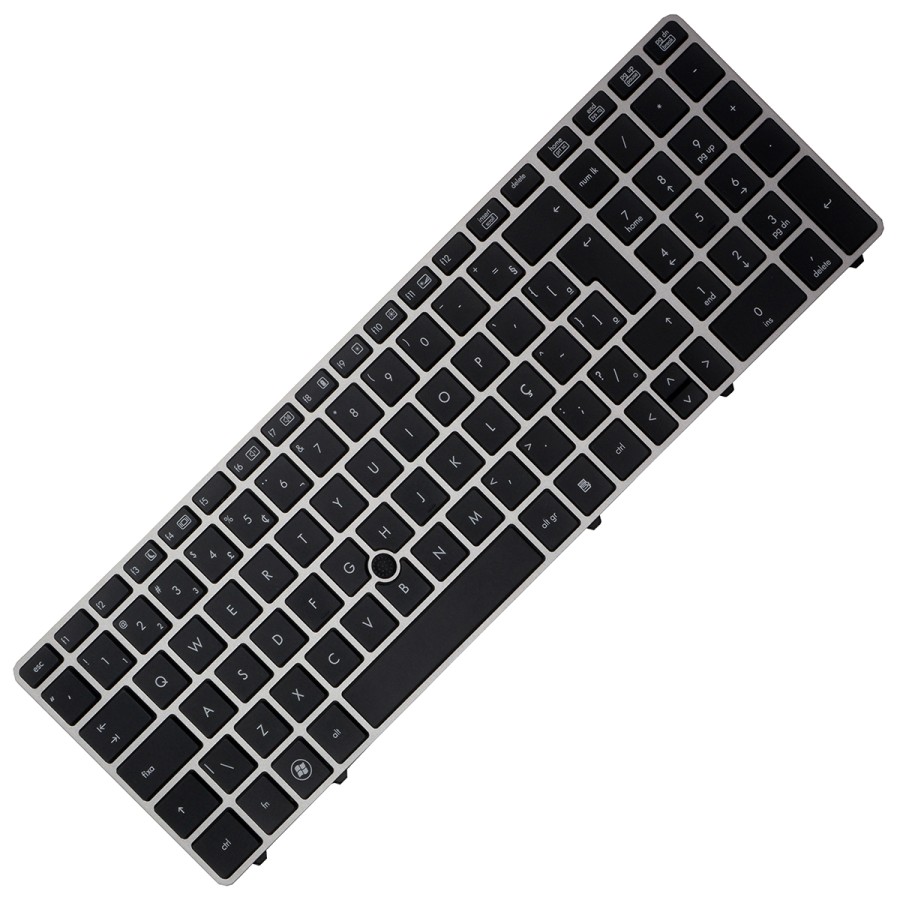 Teclado para HP ProBook 6560B Moldura Prata, 
