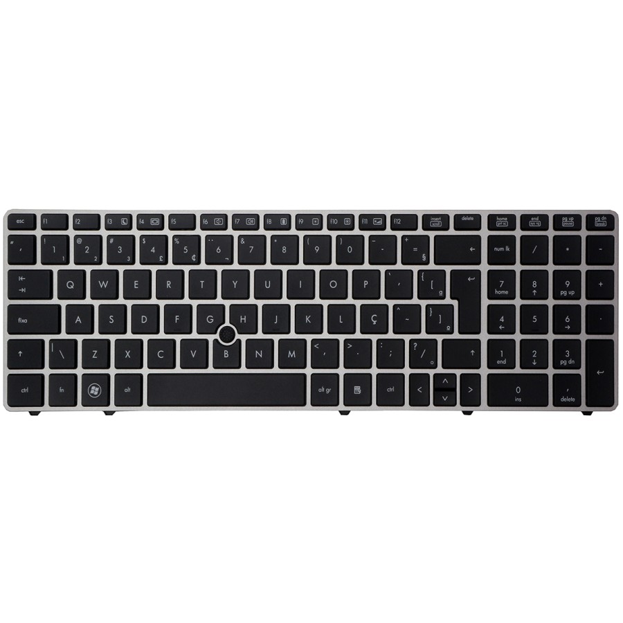 Teclado para HP ProBook 6560B Moldura Prata, 