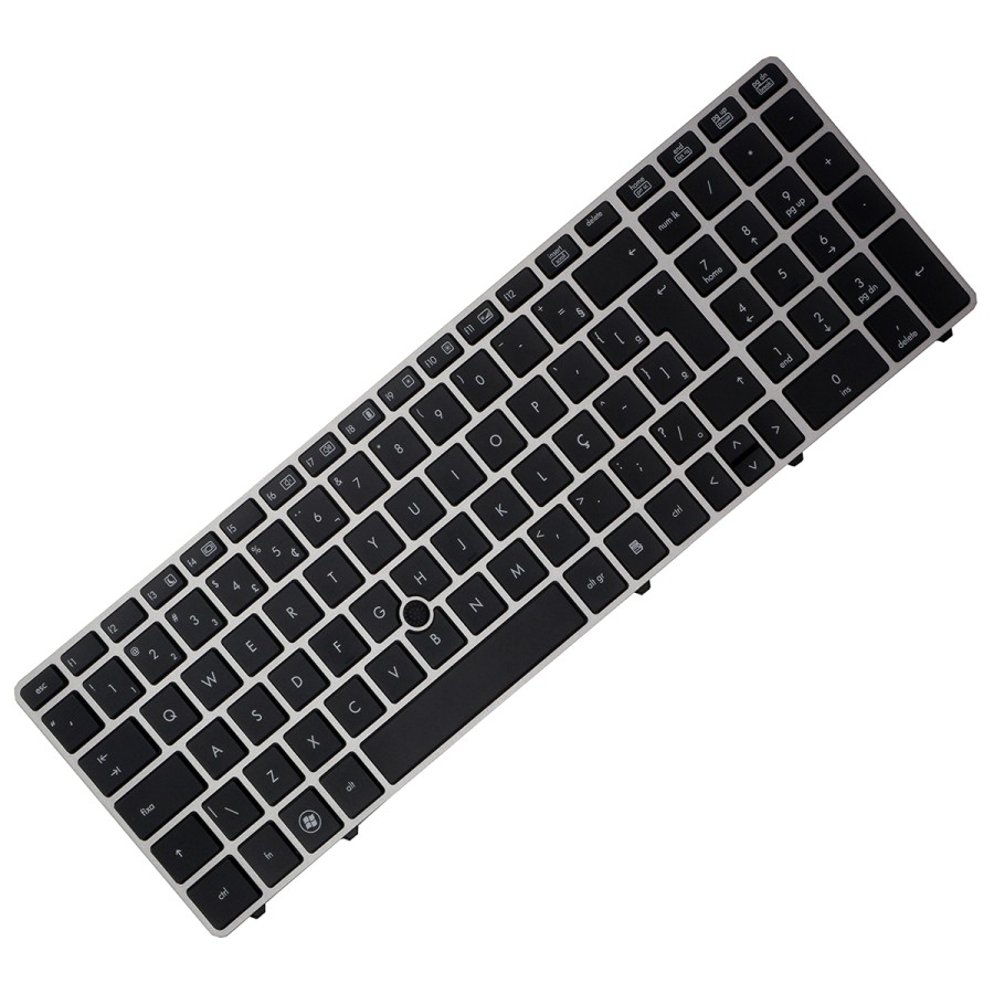 Teclado para HP ProBook 6560B Moldura Prata, 
