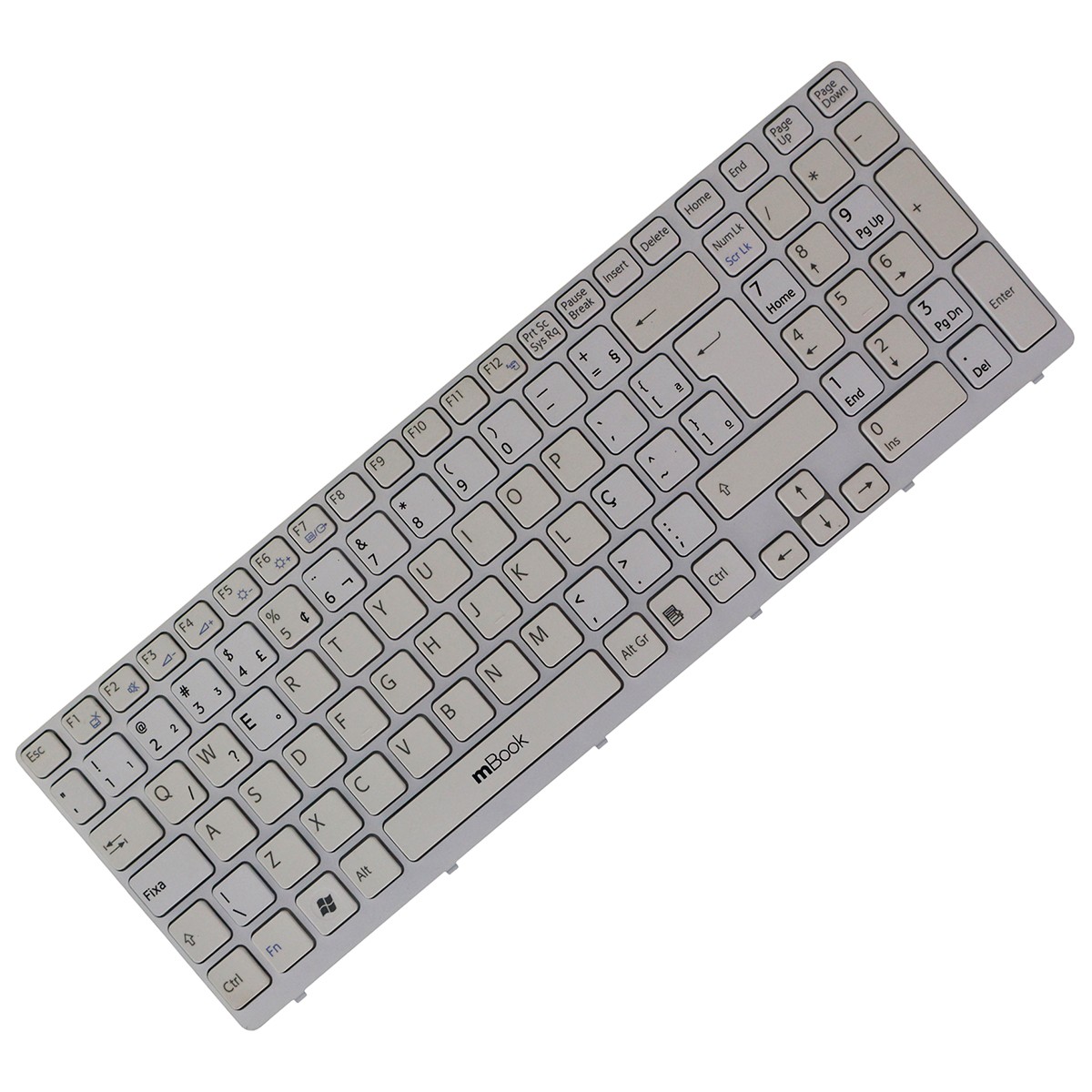 Teclado P/ Sony Vaio Sve151j13l Sve151j11l Branco C/ Frame