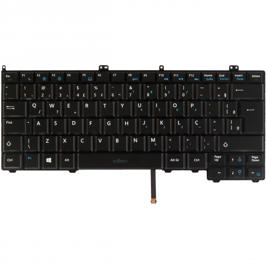 Teclado para Dell compatível com NSK-LDABC 1B Com Led Sem Ps