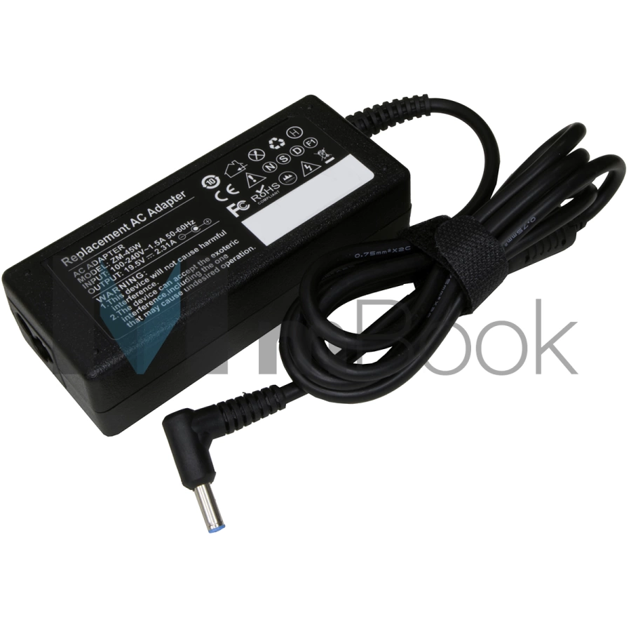 Fonte Para Ultrabook Para Hp 19.5v 2.31A 45W Pino Azul