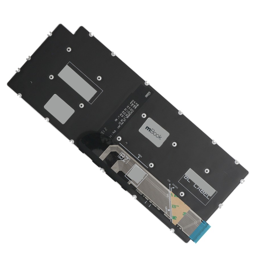 Teclado mBook para Dell Inspiron 14 7490 BR Prata com LED