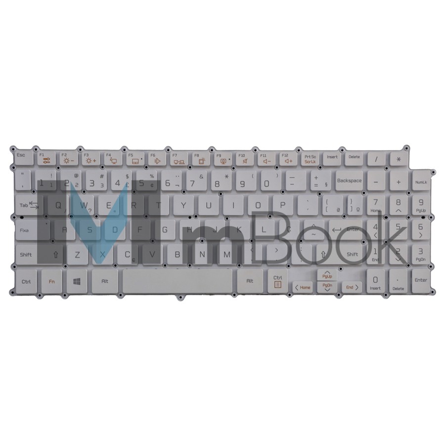 Teclado para notebook compatível com LG Gram 15z980-m