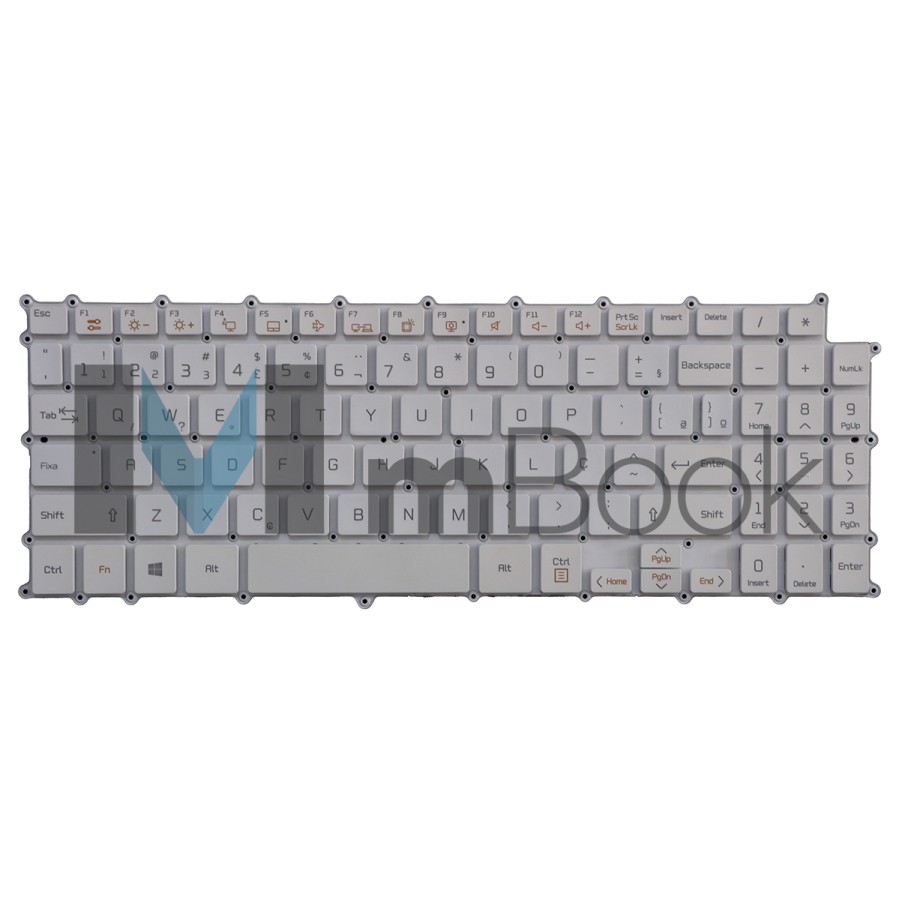 Teclado para notebook compatível com LG Gram 15z980-m