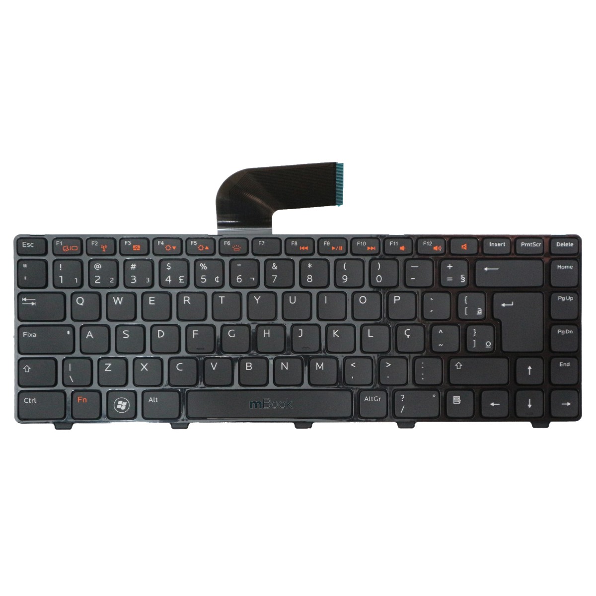 Teclado Compatível com 4b+n5x04.001 Abnt (BR Com Ç) Com Led, 