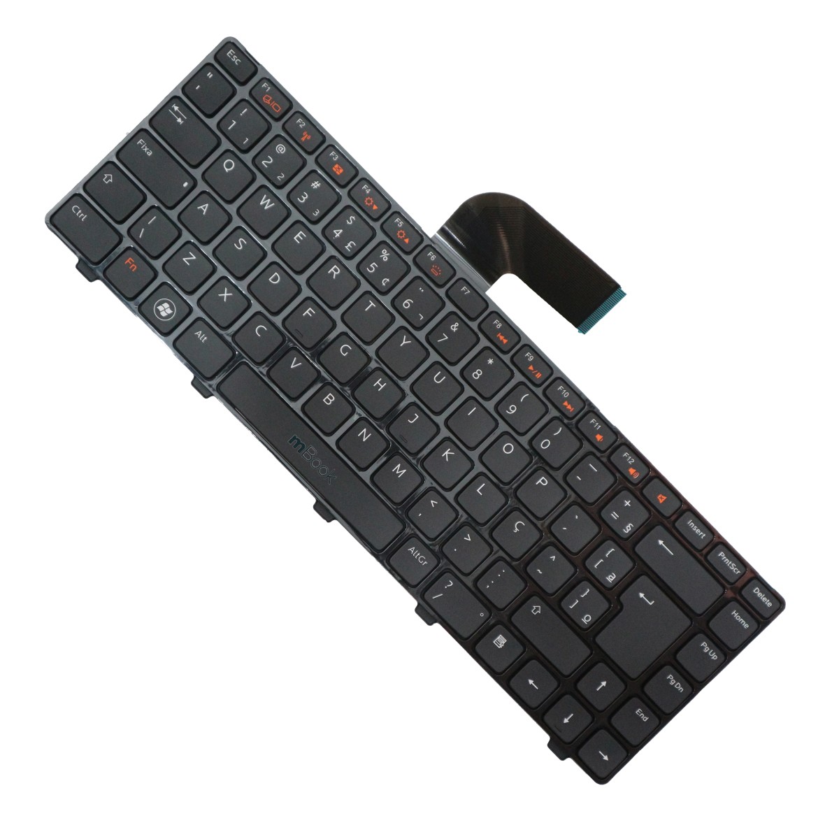 Teclado Compatível com 4b+n5x04.001 Abnt (BR Com Ç) Com Led, 