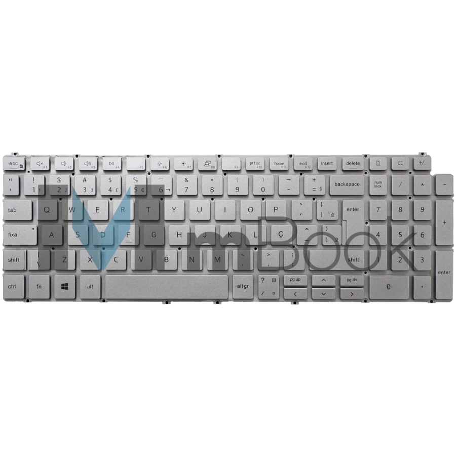 Teclado Para Dell Sn8286bl1 Prateado Layout Br