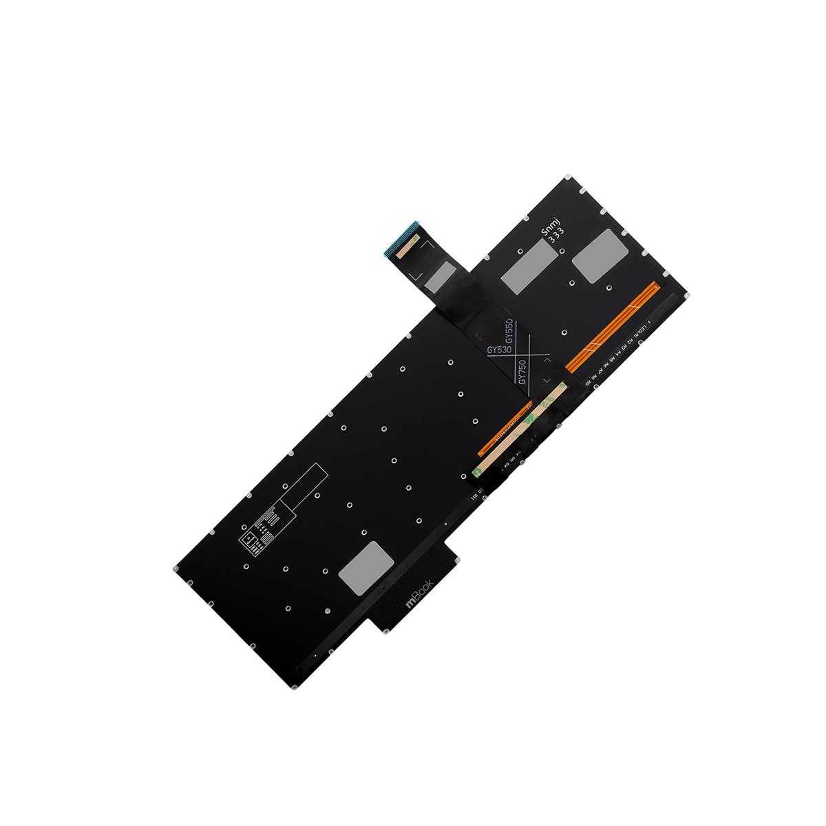 Teclado mBook para Lenovo Ideapad Gaming 3-15ARH05 BR c/ LED, 