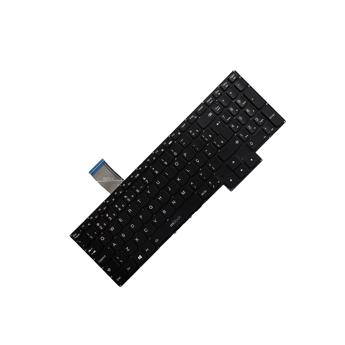 Teclado mBook para note Lenovo Legion 5-15ACH6 BR com LED, 