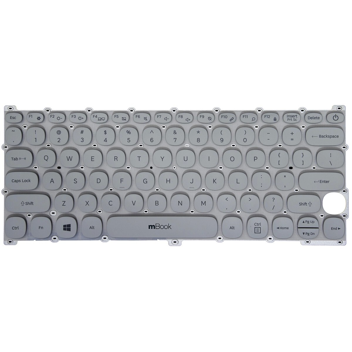 Teclado Pra Samsung Compatível Com Pn Ba59-04354 Cinza US, 