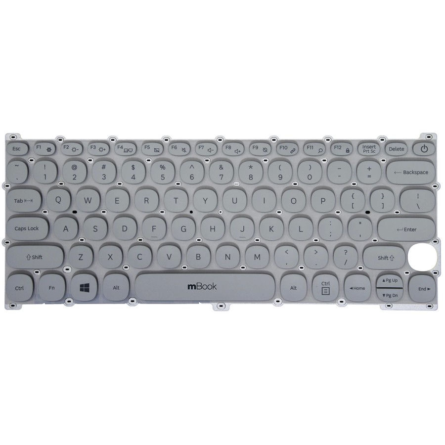 Teclado Pra Samsung Compatível Com Pn Ba59-04354 Cinza US