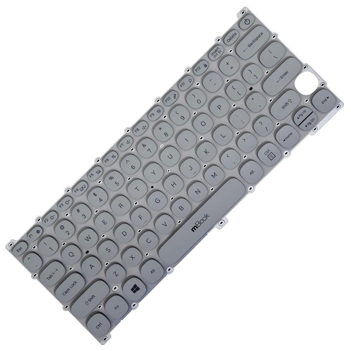 Teclado Pra Samsung Compatível Com Pn Ba59-04354 Cinza US, 