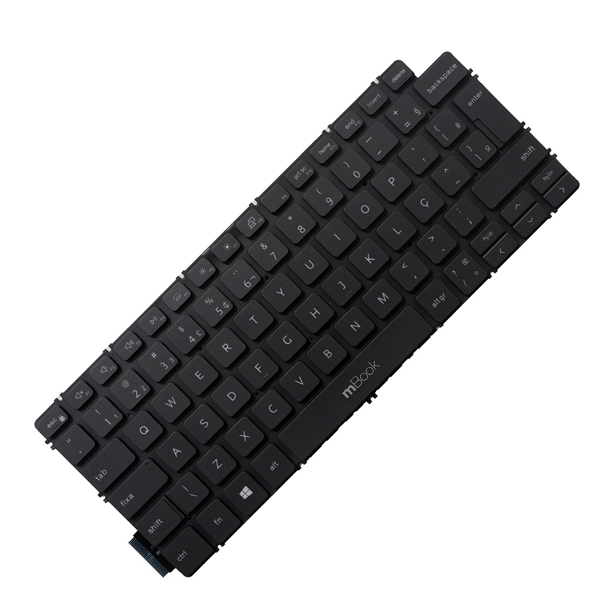 Teclado compatível com Dell Inspiron 14 5490 Cinza com Led, 