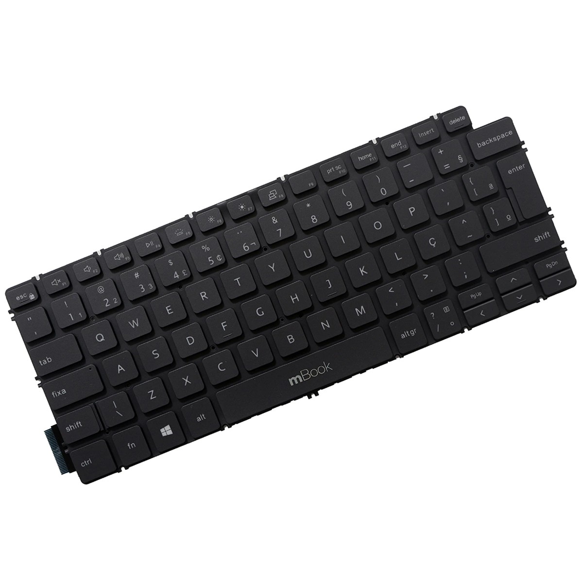 Teclado compatível com Dell Inspiron 14 P83F Cinza com Led