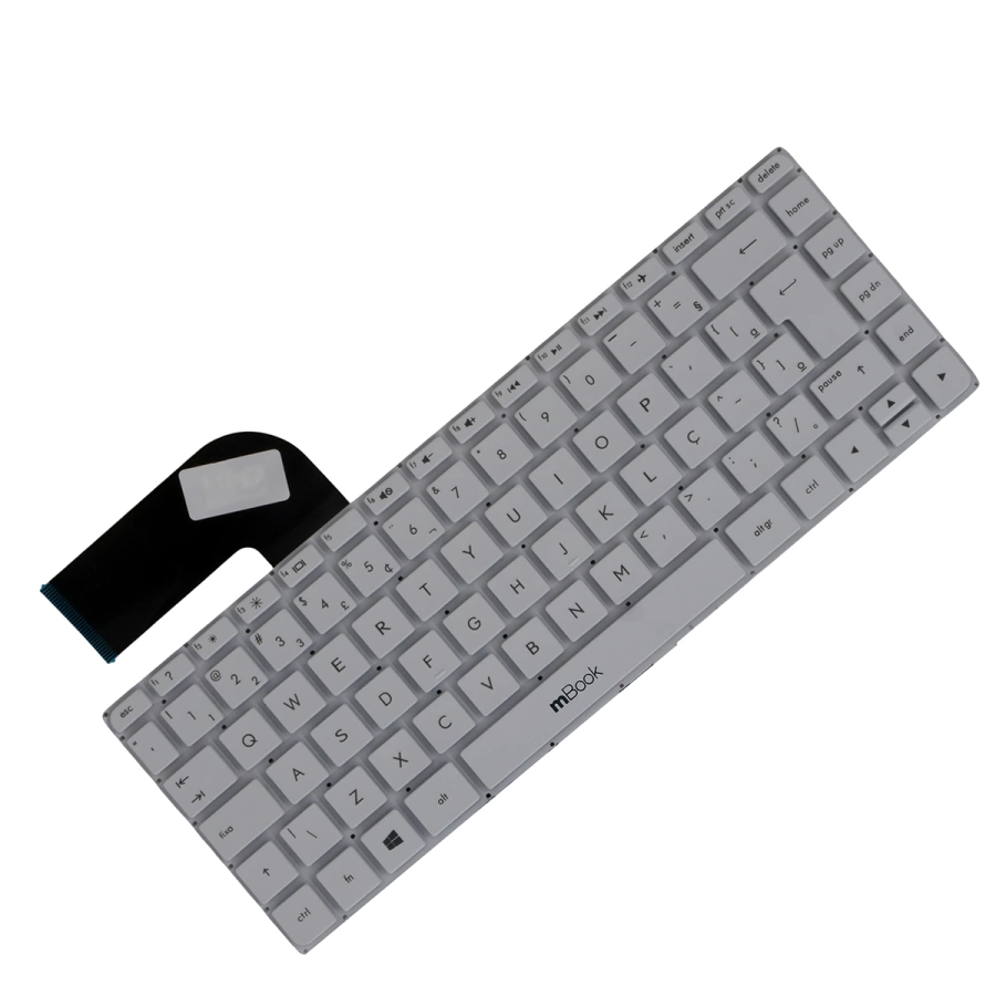 Teclado Para Notebook Hp 14-v061br 14-v062br Branco Br Com Ç