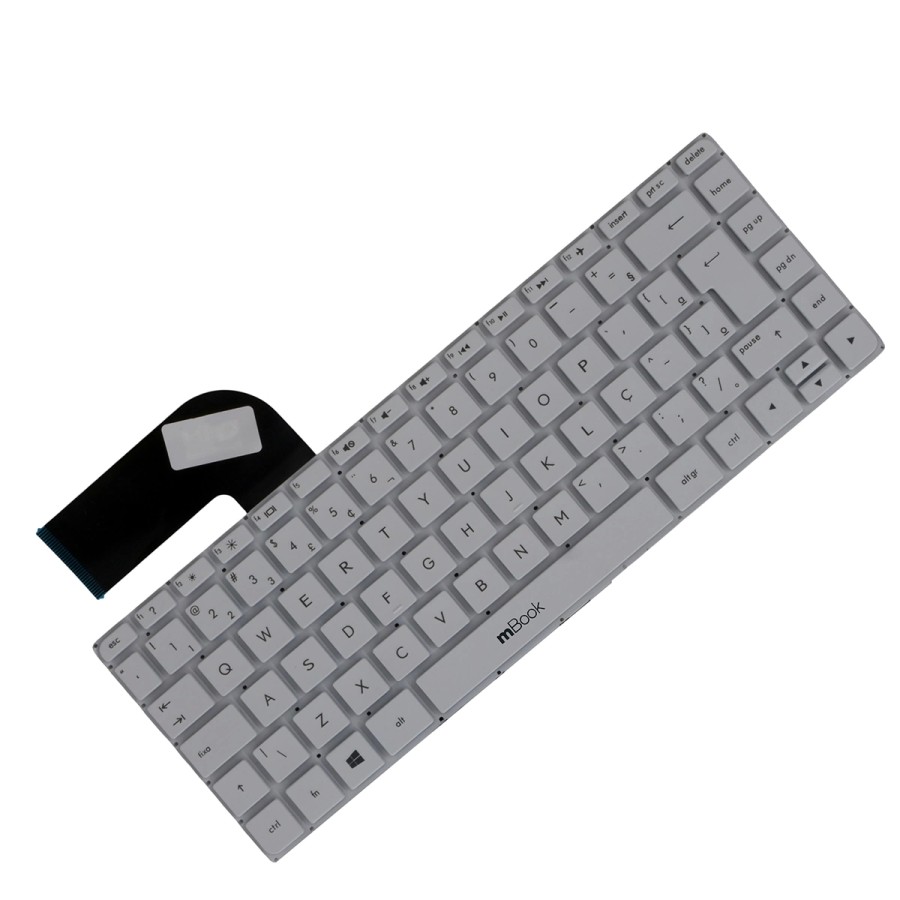 Teclado Para Notebook Hp 14-v061br 14-v062br Branco Br Com Ç