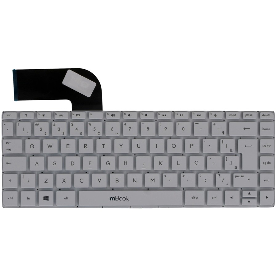 Teclado Para Notebook Hp 14-v061br 14-v062br Branco Br Com Ç