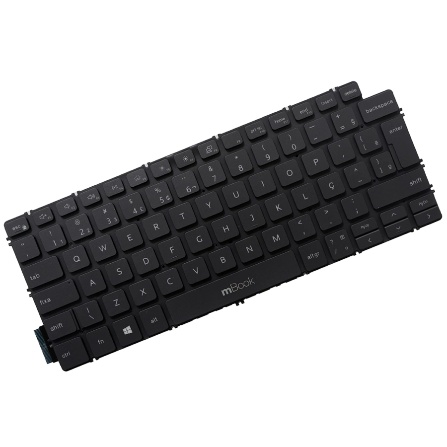 Teclado compatível com Dell Inspiron 14-5490 Cinza com Led