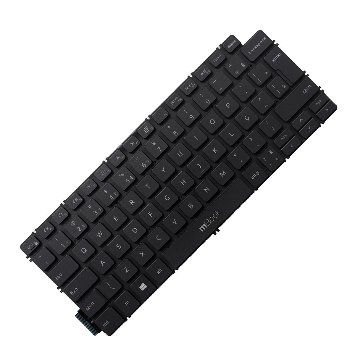 Teclado compatível com Dell Inspiron 14-5490 Cinza com Led, 