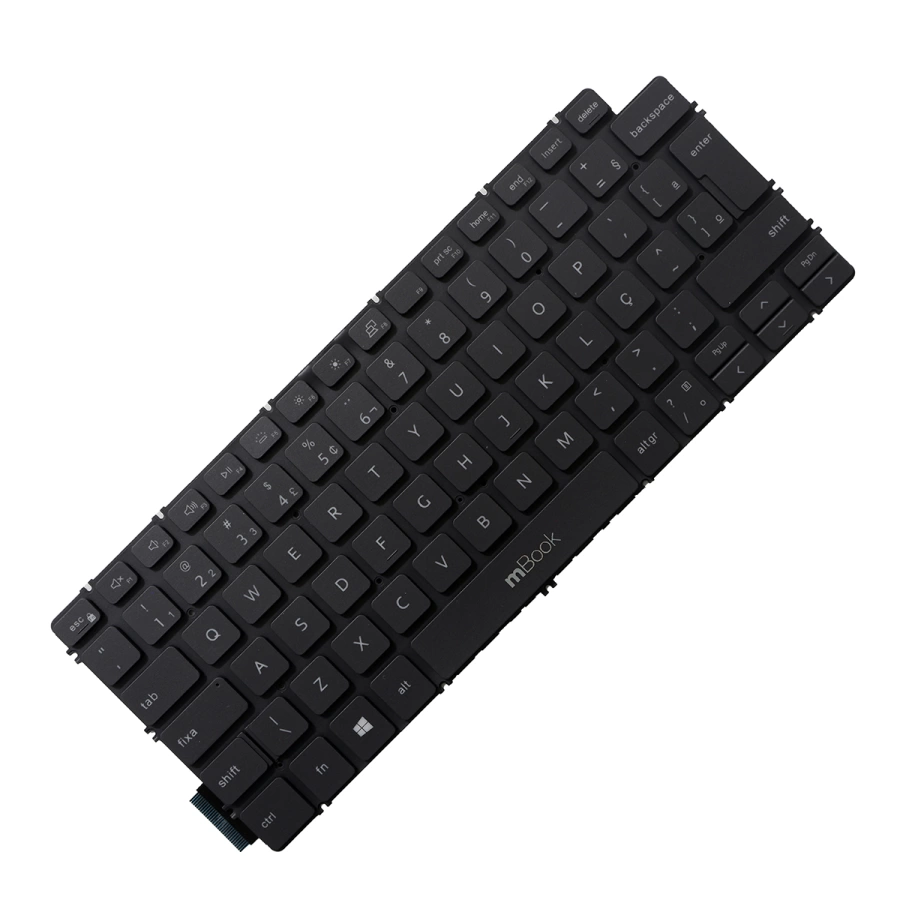 Teclado compatível com Dell Inspiron 14-5490 Cinza com Led