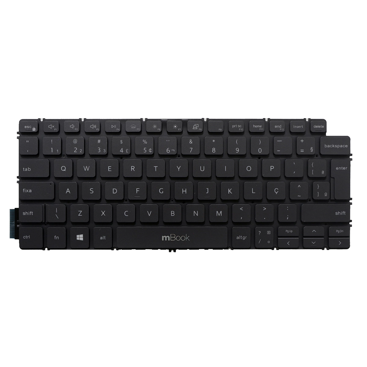 Teclado compatível com Dell Inspiron 14-5490 Cinza com Led, 