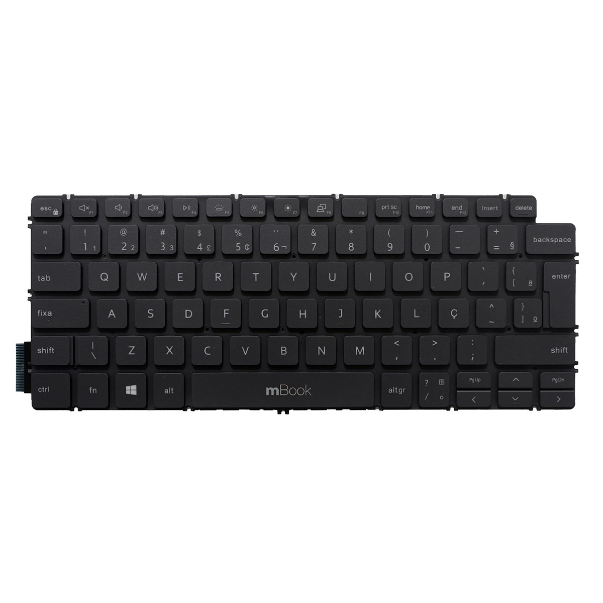 Teclado compatível com Dell Inspiron 5402 Cinza com Led, 
