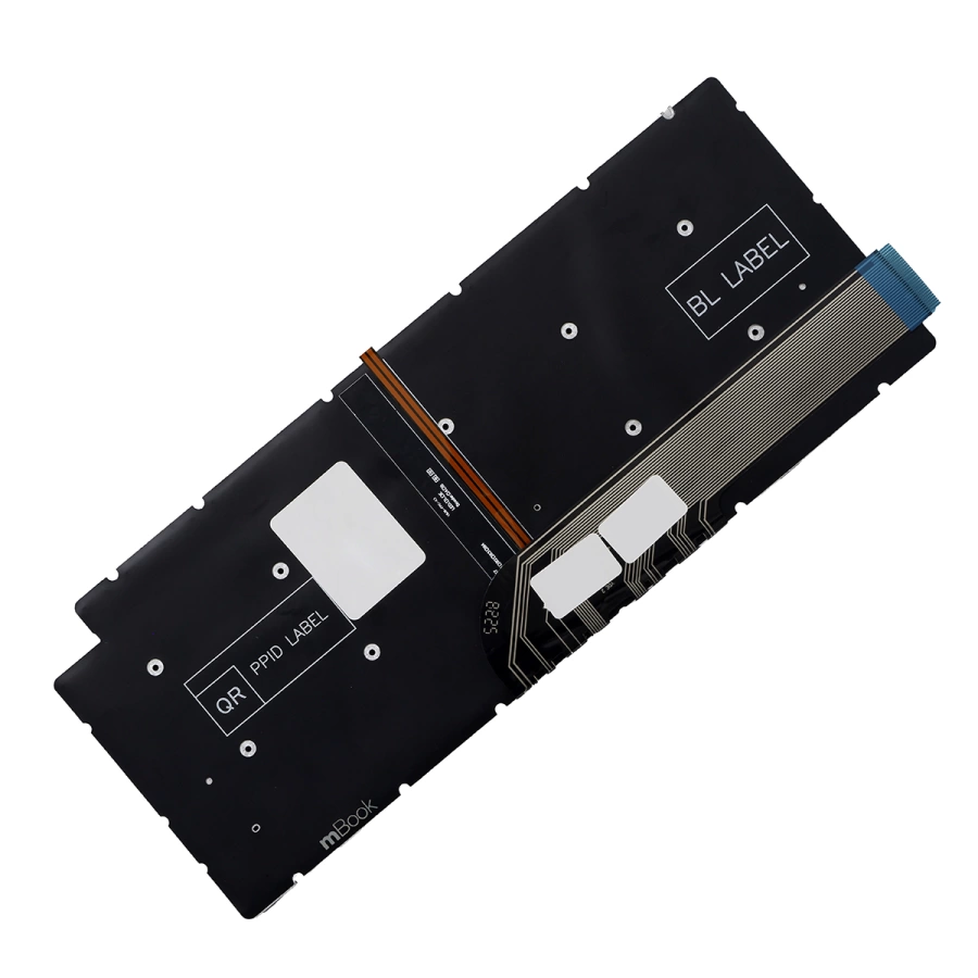 Teclado compatível com Dell 13-7391 , 13-5493 Cinza com Led