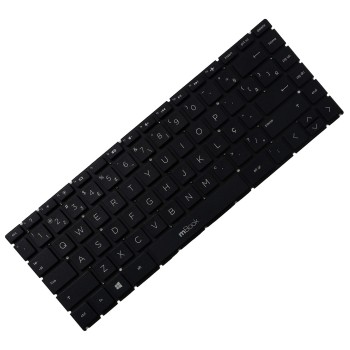 Teclado para HP 14-DQ000 Layout ABNT BR Com Ç, Teclado para HP 14-DQ000 Layout ABNT BR Com Ç,