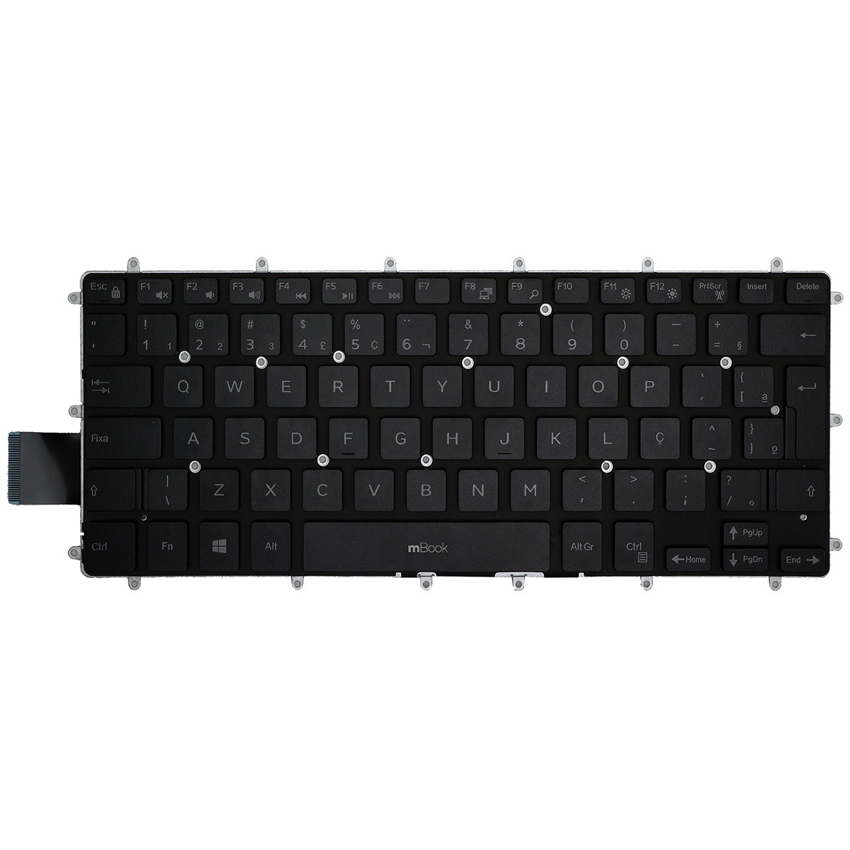 Teclado para Dell Inspiron i15-7580-A40S BR Sem LED, 