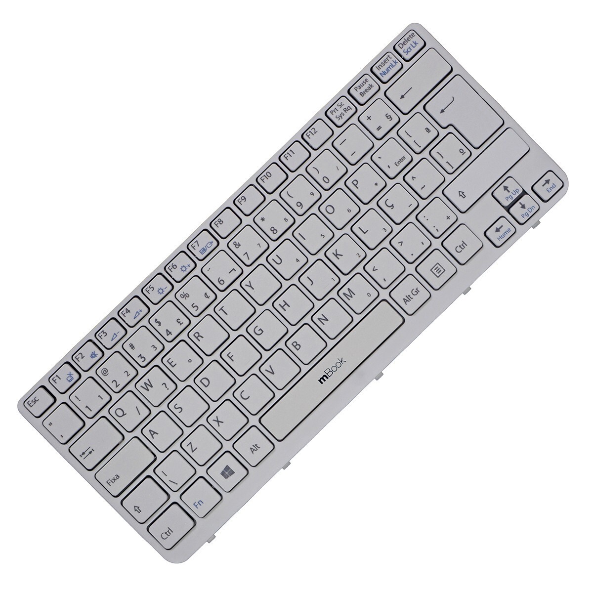 Teclado Sony Vaio SVE1411HFXW SVE1411JFXB Branco Com Frame, 