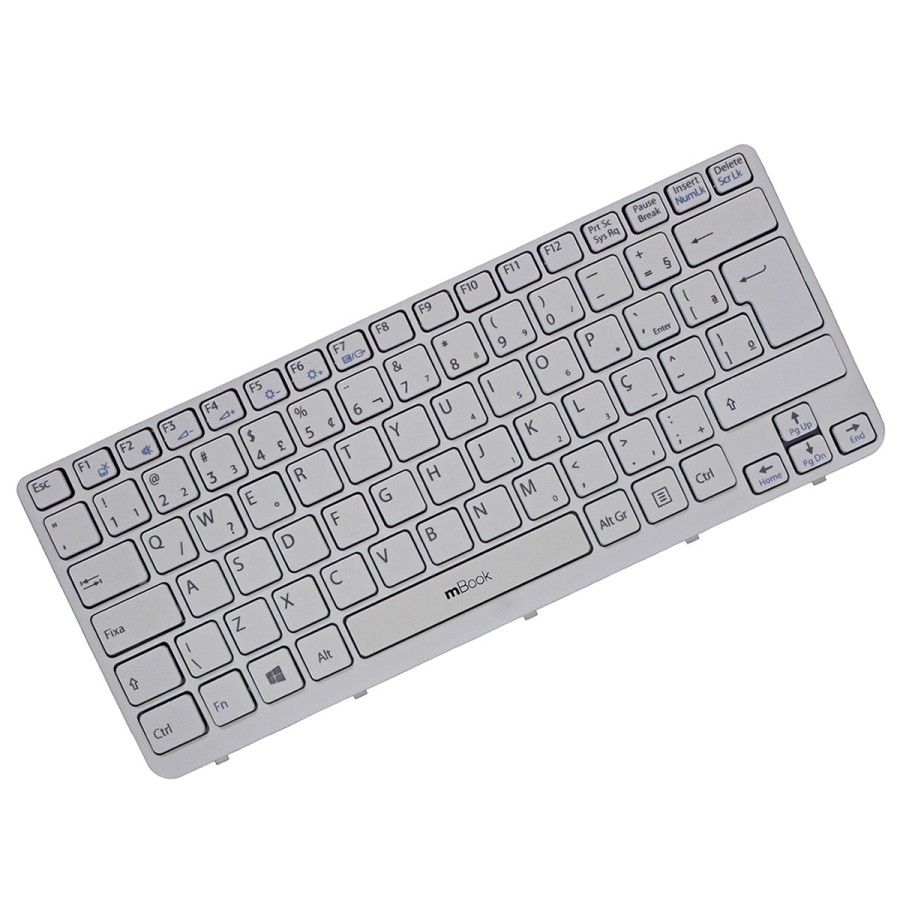Teclado Sony Vaio SVE141L11U SVE1413RCXW Branco Com Frame