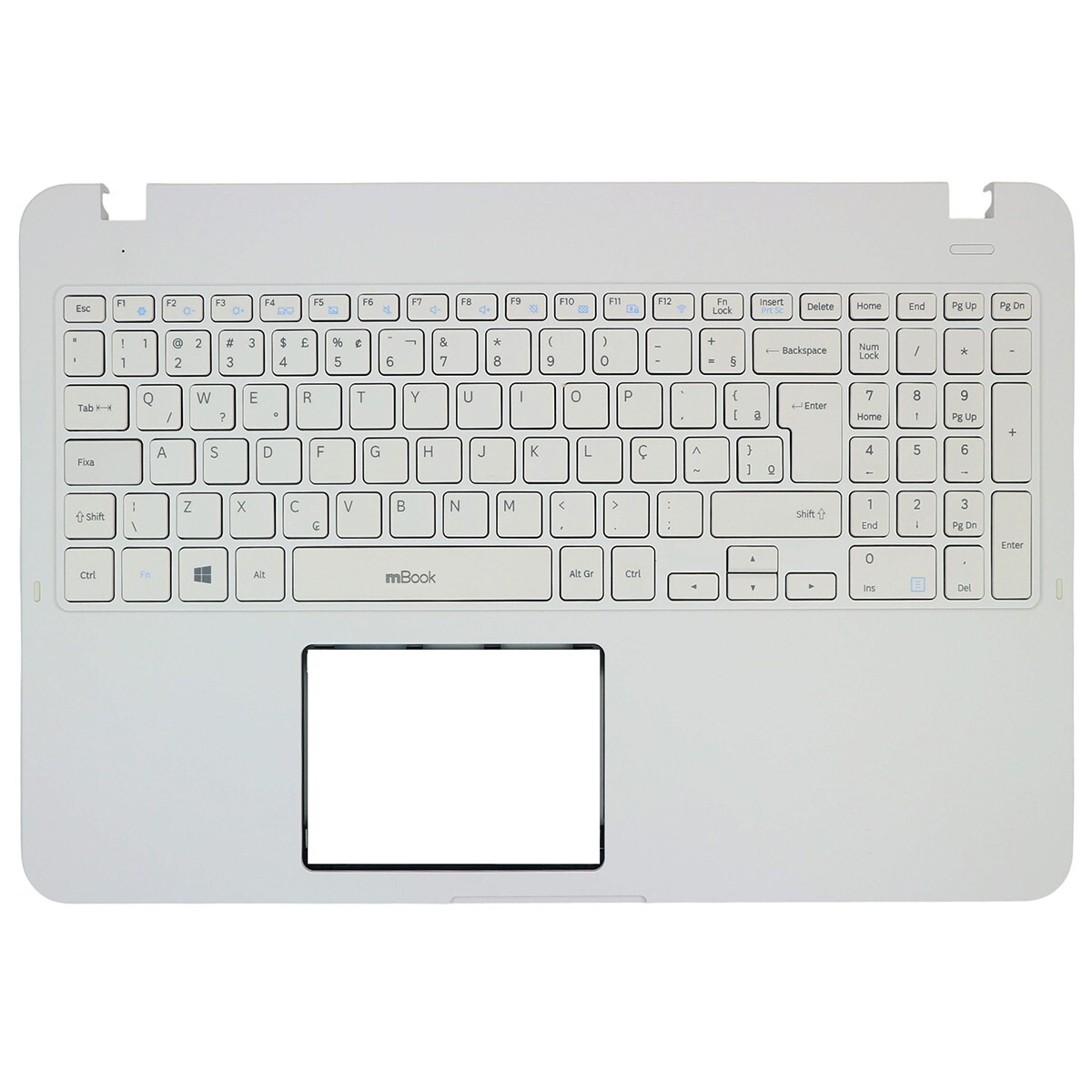 Teclado com palmrest para Samsung ba61-03674a Branco, 