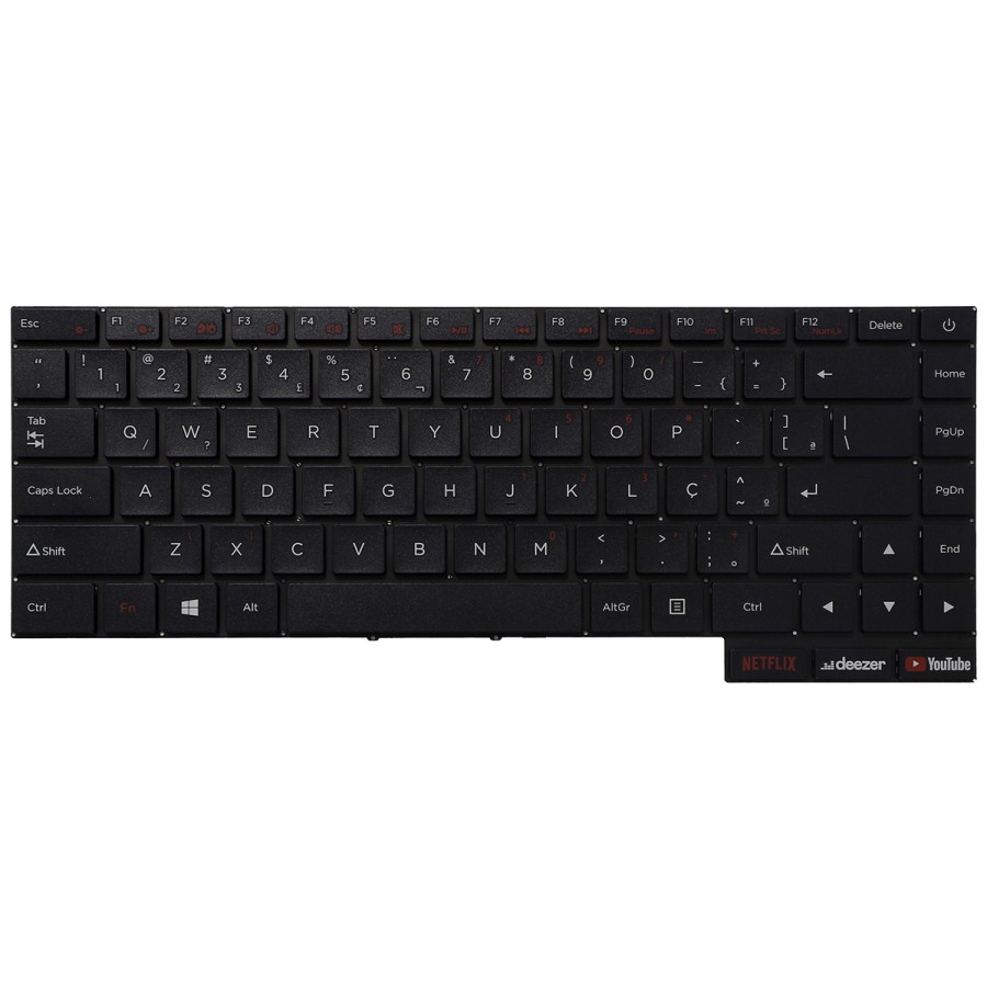 Teclado para Positivo SCDY-315-18 XK Com Botão Netflix, 