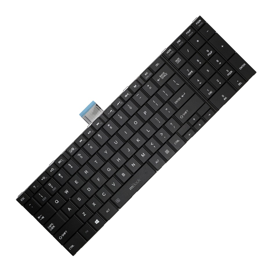 Teclado para Toshiba Satellite C55-a C55-a5302 C55-a5100 Preto
