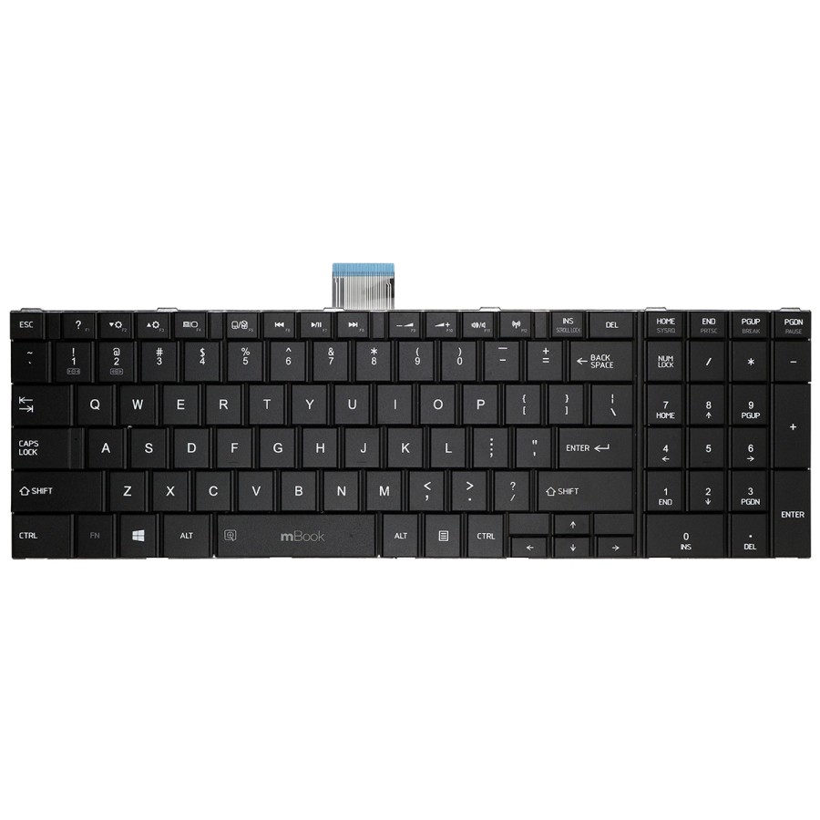 Teclado para Toshiba Satellite C55-a C55-a5302 C55-a5100 Preto