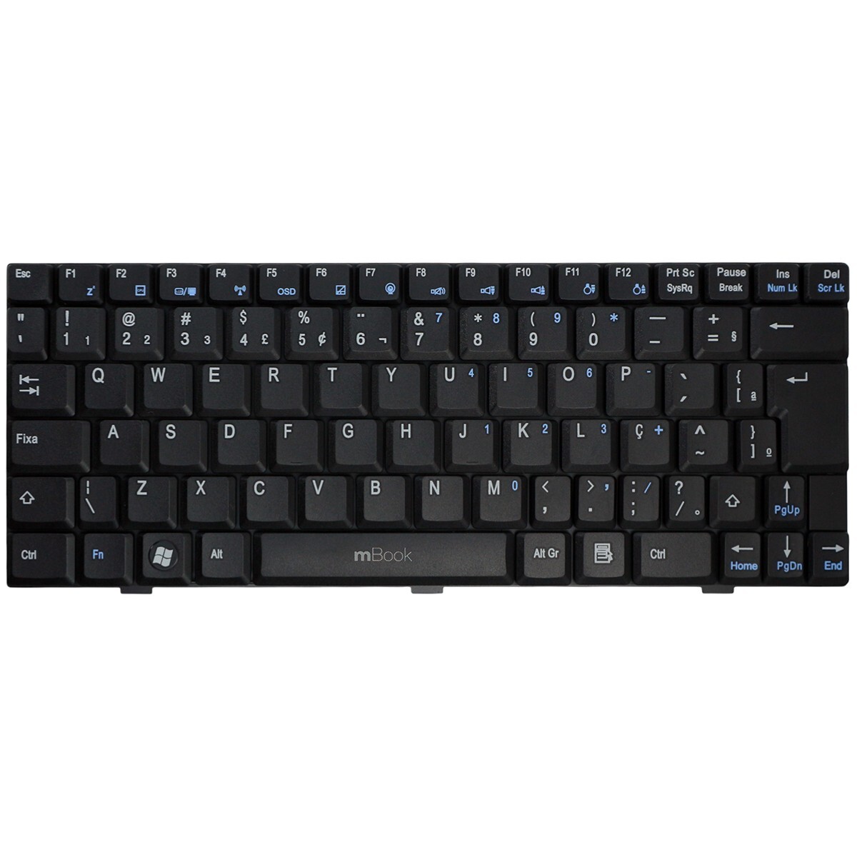 Teclado Netbook Philco Phn 10b Novo Preto Abnt2 Com Ç, 