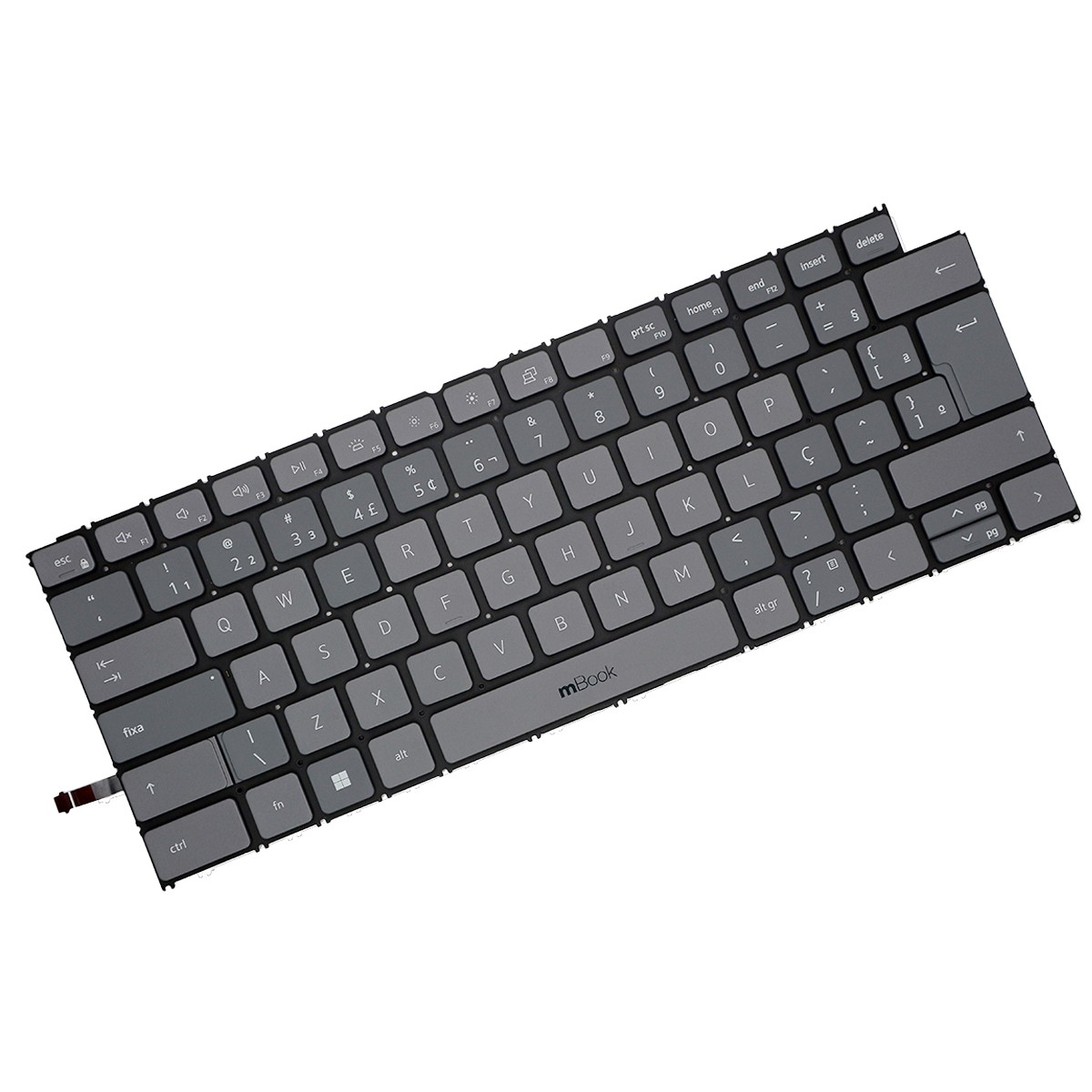 Teclado para Dell P143G Cinza BR com LED, Teclado para Dell P143G Cinza BR com LED,