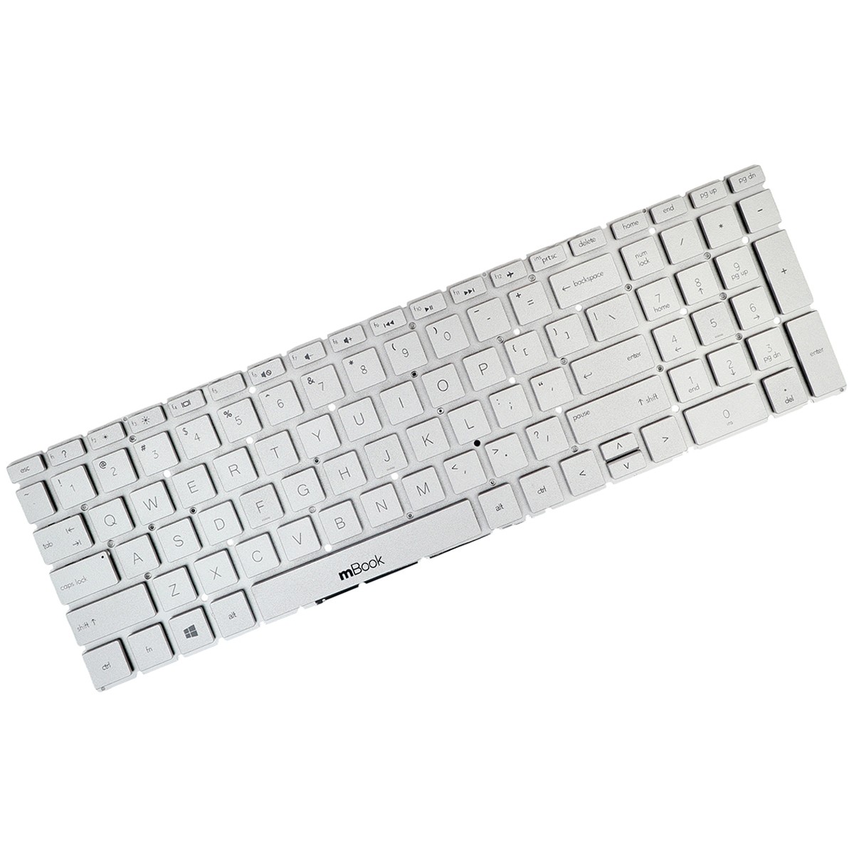 Teclado Compatível Com Hp Sn6136 Silver Us, 