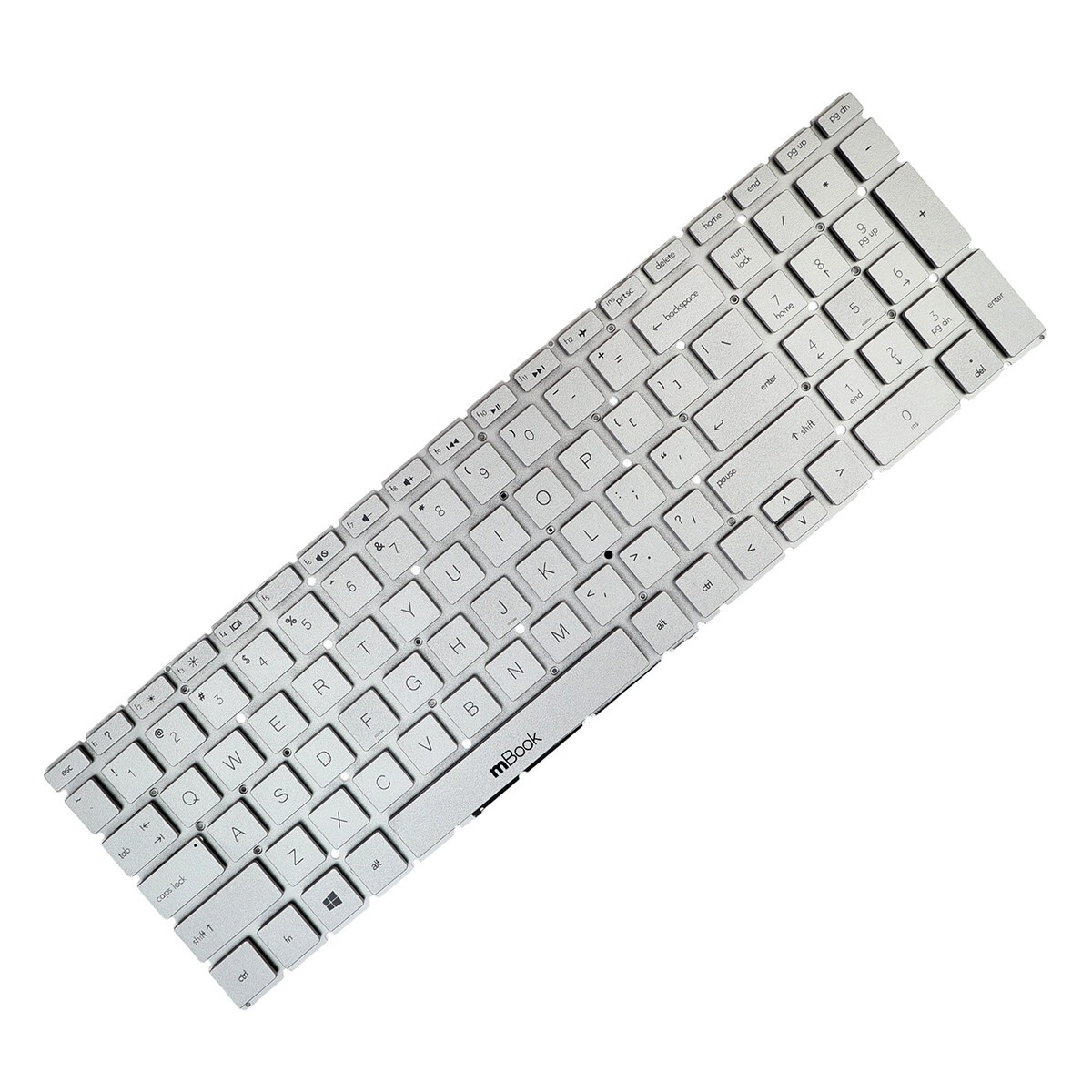 Teclado Compatível Com Hp L60341-001 Silver Us, 
