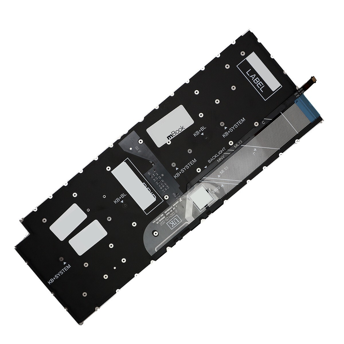 Teclado compatível com Dell P144G Cinza BR LED, 