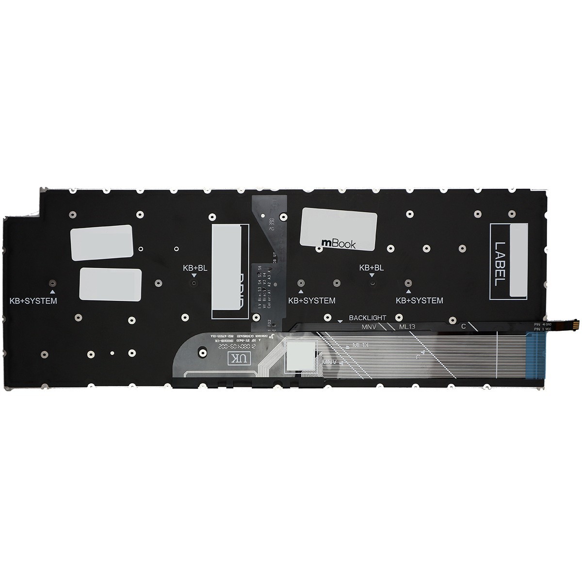 Teclado compatível com Dell P144G Cinza BR LED, 