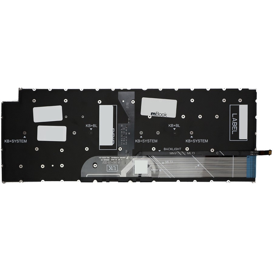 Teclado compatível com Dell P144G001 Cinza BR LED, 
