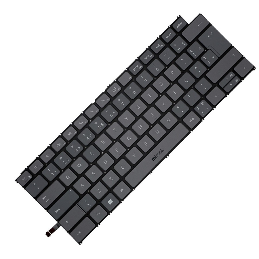 Teclado para Dell 490.0my07.bl0e Cinza BR LED, 