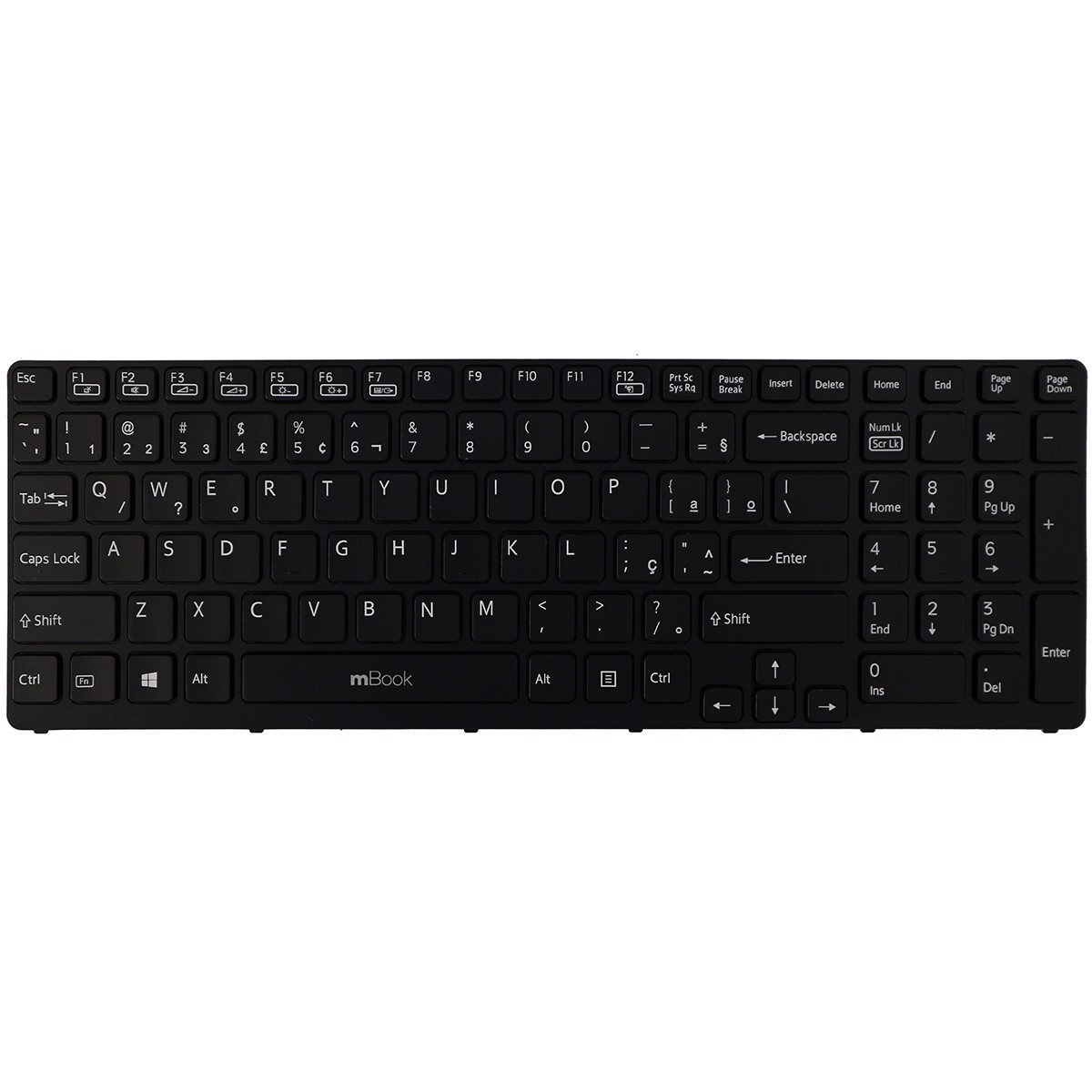 Teclado Compatível Sony Vaio com PN v133930asus3a BR LED, 