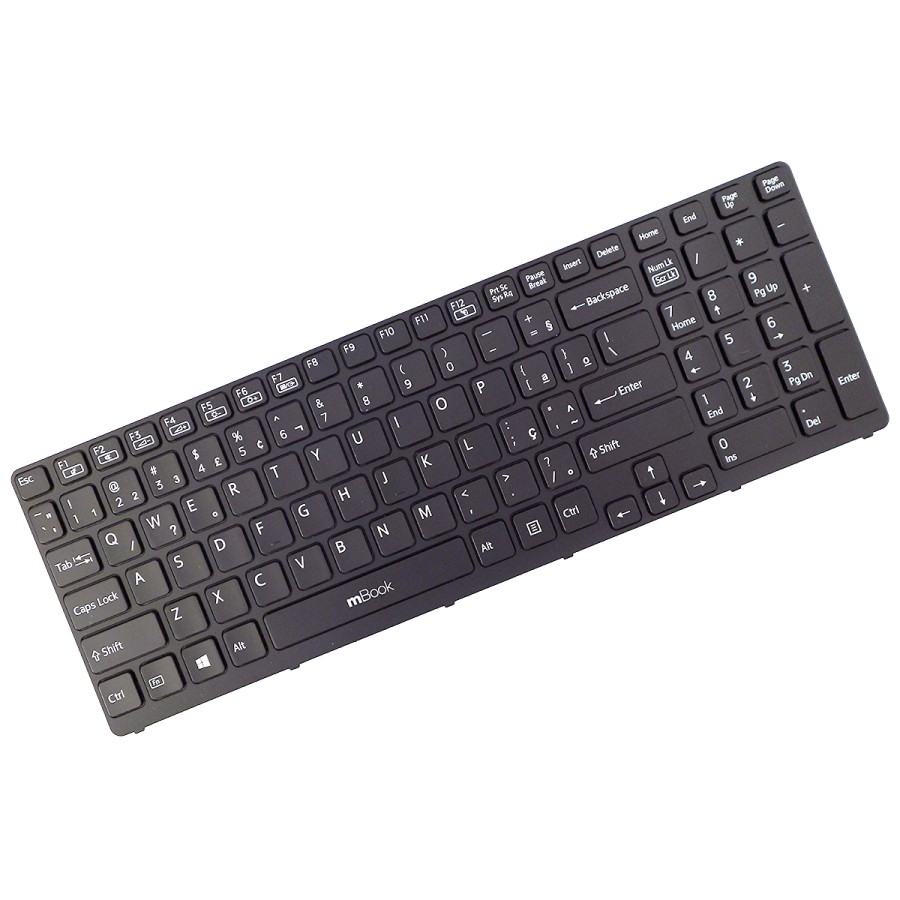 Teclado Compatível Sony Vaio com PN v133930asus3a BR LED, 