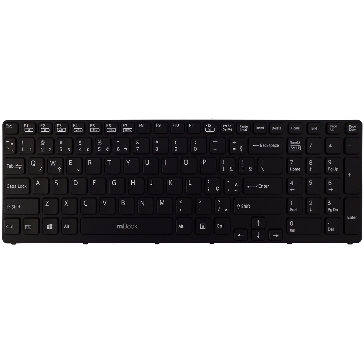 Teclado compatível Sony VAIO V133930BS3US3A BR com LED, 