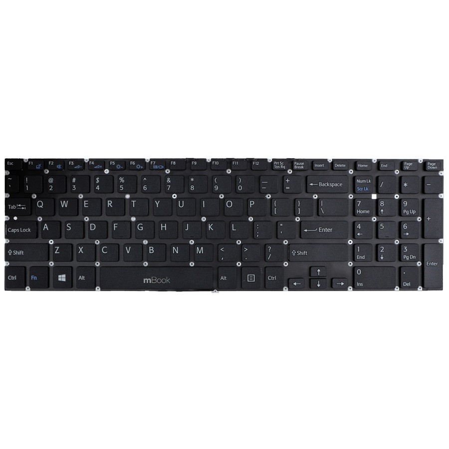 Teclado p Vaio 149239531us 9z.naebq.01d Aehk9r001103a Us BLK, 